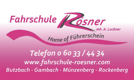 Sponsor Fahrschule Rösner